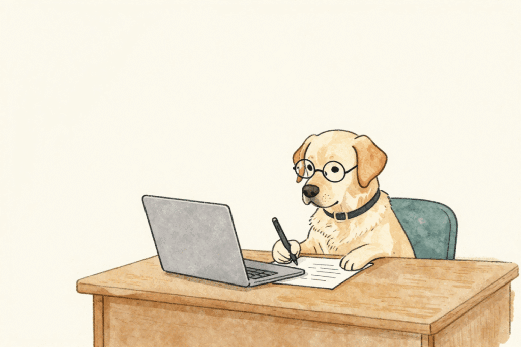 What Is PDA? Understanding Pathological Demand Avoidance / Pervasive Drive for Autonomy Studious labrador working at a desk